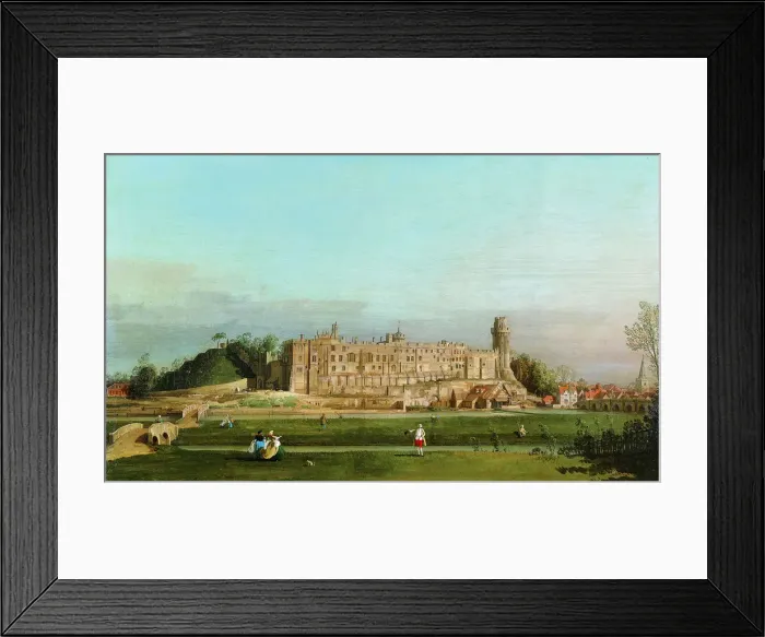 Framed Print : Warwick Castle, 1748. Creator: Canaletto Framed Print : Warwick Castle, 1748. Creator: Canaletto