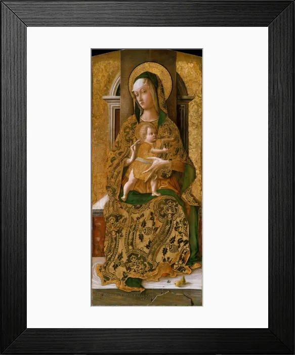 Framed Print : Madonna and Child Enthroned, 1472. Creator: Carlo Crivelli Framed Print : Madonna and Child Enthroned, 1472. Creator: Carlo Crivelli