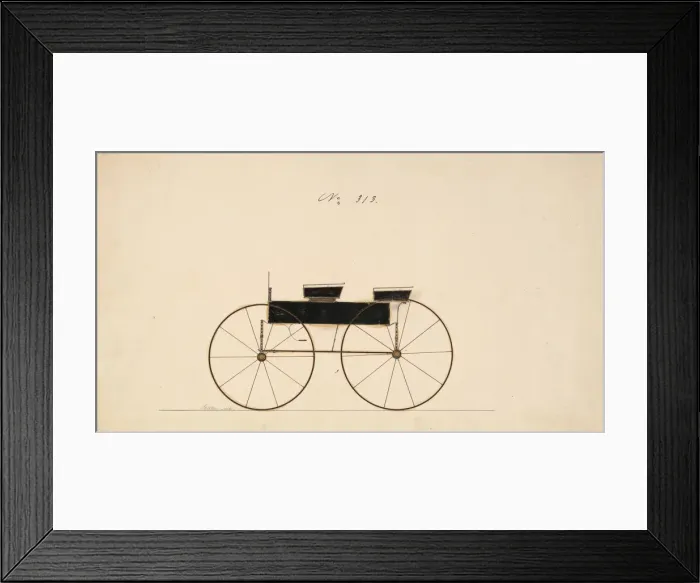 Framed Print : Design for Wagon, no. 313, ca. 1850. Creator: Brewster & Co Framed Print : Design for Wagon, no. 313, ca. 1850. Creator: Brewster & Co