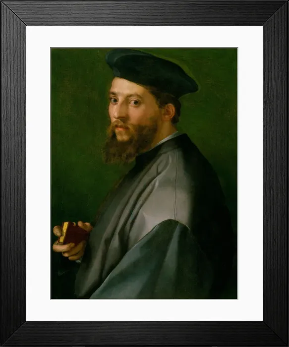 Framed Print : Portrait of a Man, 1528-30. Creator: Andrea del Sarto Framed Print : Portrait of a Man, 1528-30. Creator: Andrea del Sarto