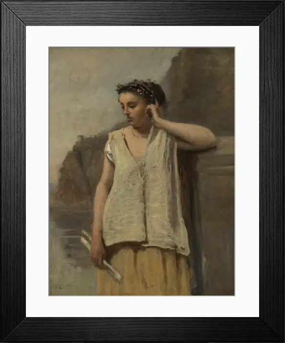 Framed Print : The Muse: History, ca. 1865. Creator: Jean-Baptiste-Camille Corot Framed Print : The Muse: History, ca. 1865. Creator: Jean-Baptiste-Camille Corot