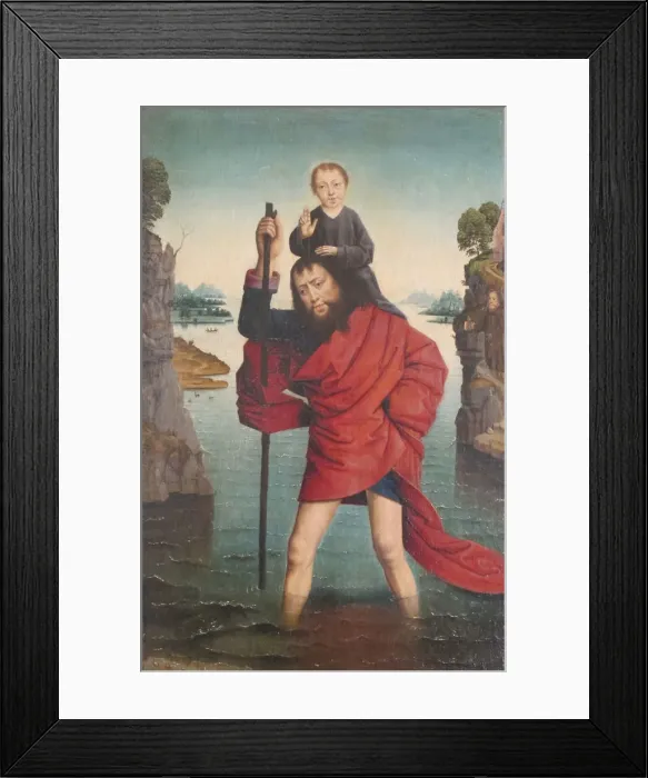 Framed Print : Saint Christopher and the Infant Christ, After 1485. Creator: Unknown Framed Print : Saint Christopher and the Infant Christ, After 1485. Creator: Unknown