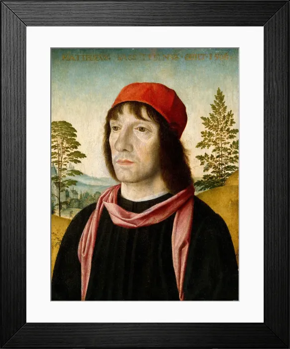 Framed Print : Portrait of a Man, shortly after 1497. Creator: Fra Bartolomeo Framed Print : Portrait of a Man, shortly after 1497. Creator: Fra Bartolomeo