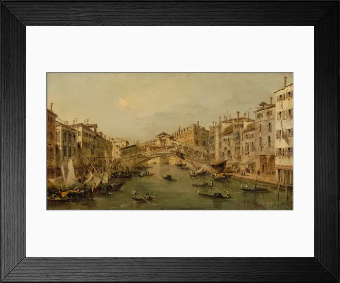 Framed Print : Venice: The Rialto. Creator: Workshop of Francesco Guardi (Italian, Venice 1712-1793 Venice) Framed Print : Venice: The Rialto. Creator: Workshop of Francesco Guardi (Italian, Venice 1712-1793 Venice)