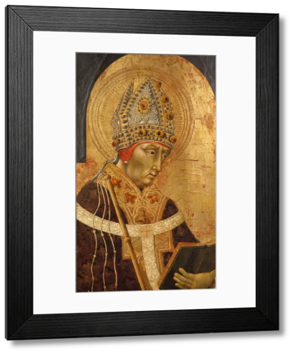 Framed Print : Saint Ambrose, 1465-70. Creator: Giovanni di Paolo Framed Print : Saint Ambrose, 1465-70. Creator: Giovanni di Paolo