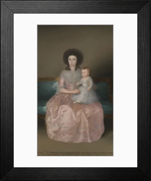 Framed Print : Condesa de Altamira and Her Daughter, Maria Agustina, 1787-88. Creator: Francisco Goya Framed Print : Condesa de Altamira and Her Daughter, Maria Agustina, 1787-88. Creator: Francisco Goya