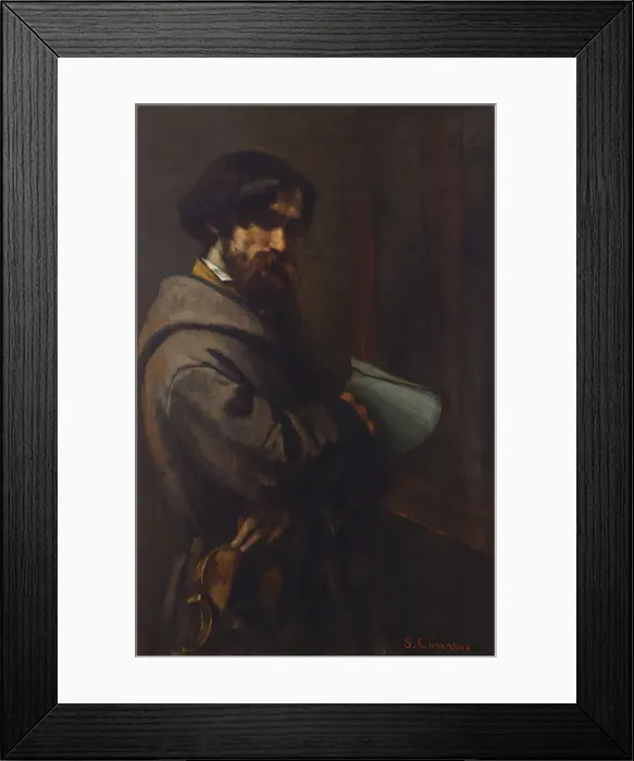 Framed Print : Alphonse Promayet (1822-1872), 1851. Creator: Gustave Courbet Framed Print : Alphonse Promayet (1822-1872), 1851. Creator: Gustave Courbet