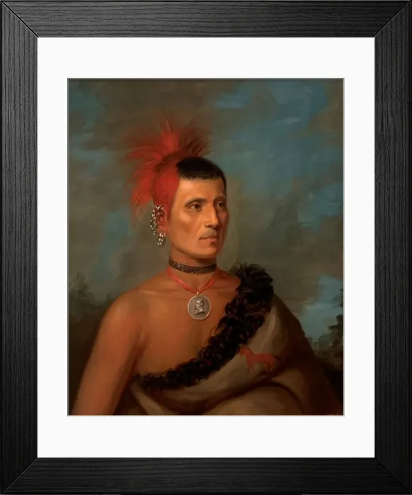 Framed Print : Pes-Ke-Le-Cha-Co, 1832-33. Creator: Henry Inman Framed Print : Pes-Ke-Le-Cha-Co, 1832-33. Creator: Henry Inman