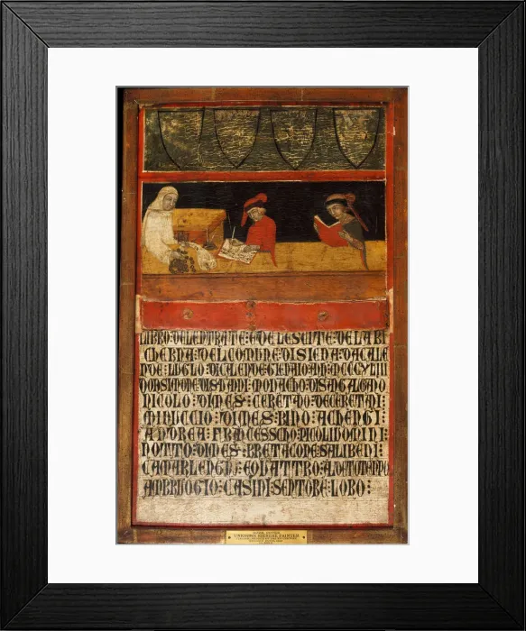 Framed Print : Book Cover. Creator: Italian (Sienese) Painter (dated 1343) Framed Print : Book Cover. Creator: Italian (Sienese) Painter (dated 1343)