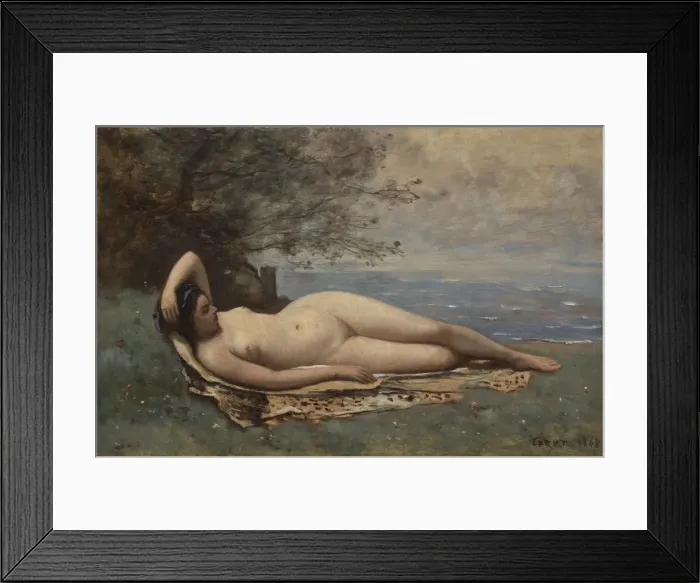 Framed Print : Bacchante by the Sea, 1865. Creator: Jean-Baptiste-Camille Corot Framed Print : Bacchante by the Sea, 1865. Creator: Jean-Baptiste-Camille Corot