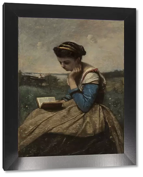 A Woman Reading, 1869 and 1870. Creator: Jean-Baptiste-Camille Corot