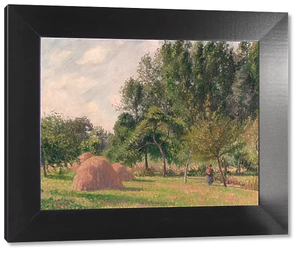Haystacks, Morning, Eragny, 1899. Creator: Camille Pissarro