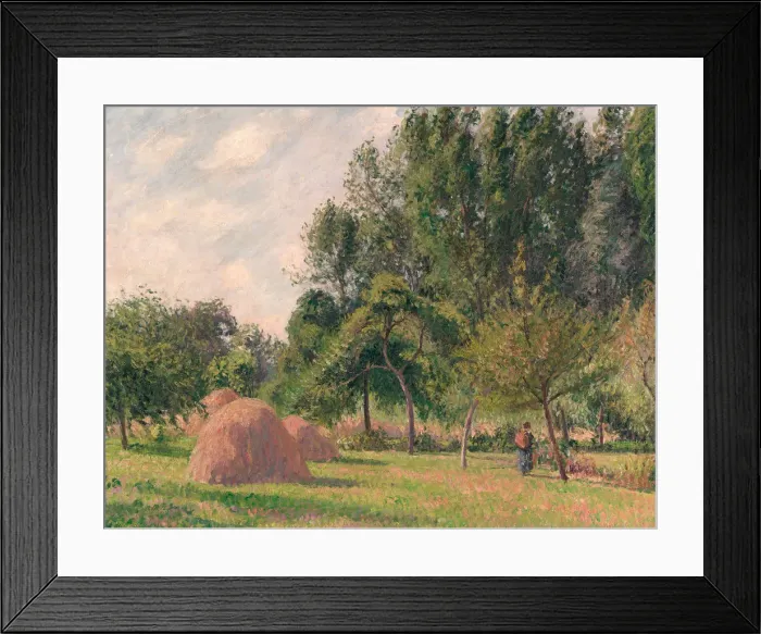 Framed Print : Haystacks, Morning, Eragny, 1899. Creator: Camille Pissarro Framed Print : Haystacks, Morning, Eragny, 1899. Creator: Camille Pissarro