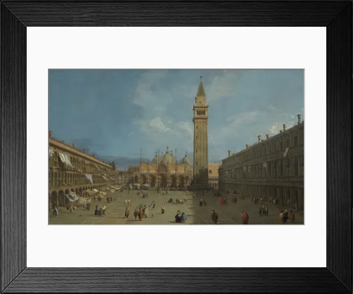 Framed Print : Piazza San Marco, late 1720s. Creator: Canaletto Framed Print : Piazza San Marco, late 1720s. Creator: Canaletto