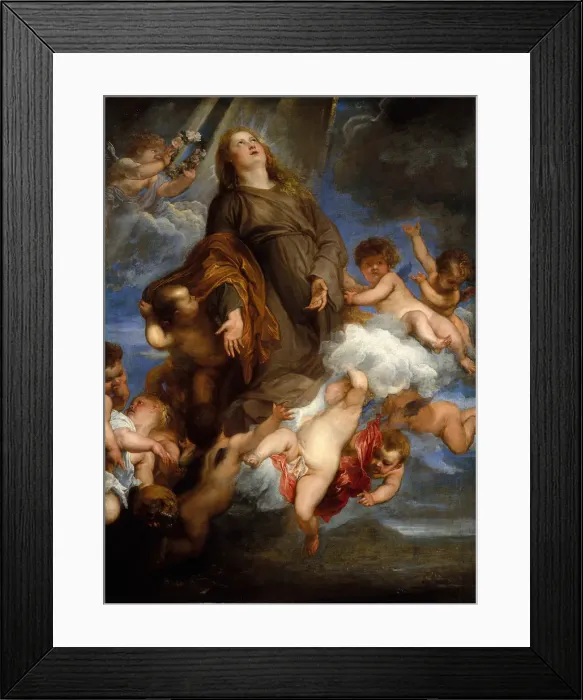 Framed Print : Saint Rosalie Interceding for the Plague-stricken of Palermo, 1624. Creator: Anthony van Dyck Framed Print : Saint Rosalie Interceding for the Plague-stricken of Palermo, 1624. Creator: Anthony van Dyck