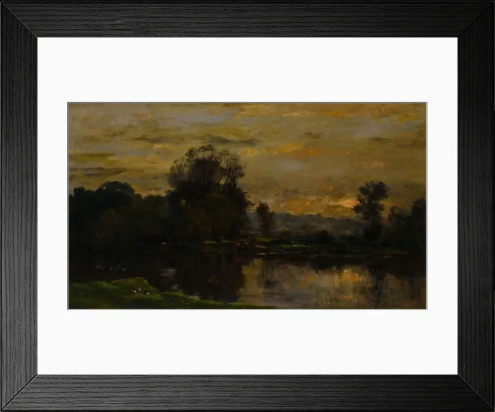 Framed Print : Landscape with Ducks, 1872. Creator: Charles Francois Daubigny Framed Print : Landscape with Ducks, 1872. Creator: Charles Francois Daubigny