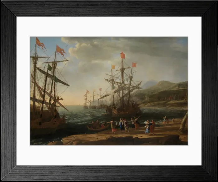 Framed Print : The Trojan Women Setting Fire to Their Fleet, ca. 1643. Creator: Claude Lorrain Framed Print : The Trojan Women Setting Fire to Their Fleet, ca. 1643. Creator: Claude Lorrain