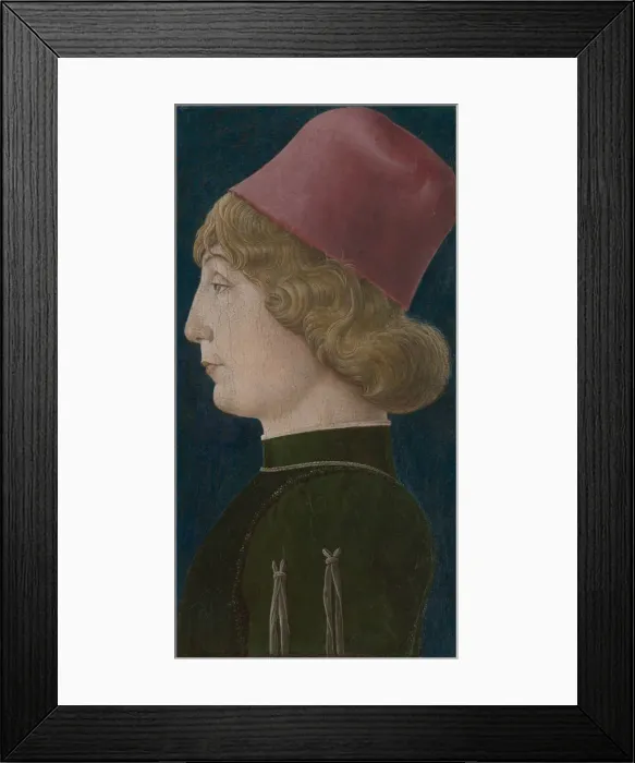 Framed Print : Portrait of a Young Man, 1470s. Creator: Cosme Tura Framed Print : Portrait of a Young Man, 1470s. Creator: Cosme Tura