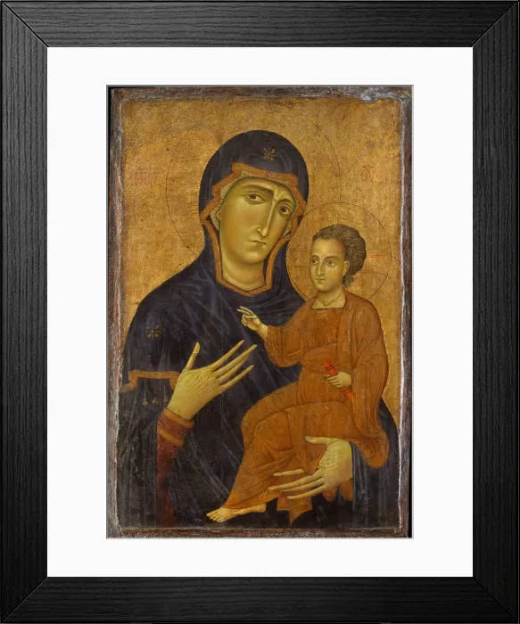Framed Print : Madonna and Child, possibly 1230s. Creator: Berlinghiero Framed Print : Madonna and Child, possibly 1230s. Creator: Berlinghiero