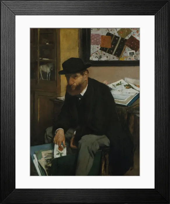 Framed Print : The Collector of Prints, 1866. Creator: Edgar Degas Framed Print : The Collector of Prints, 1866. Creator: Edgar Degas