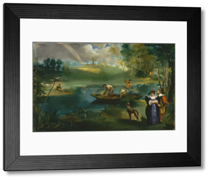 Framed Print : Fishing, ca. 1862-63. Creator: Edouard Manet Framed Print : Fishing, ca. 1862-63. Creator: Edouard Manet