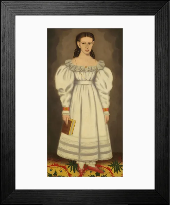 Framed Print : Girl of the Bangs-Phelps Family, ca. 1848. Creator: Erastus Salisbury Field Framed Print : Girl of the Bangs-Phelps Family, ca. 1848. Creator: Erastus Salisbury Field
