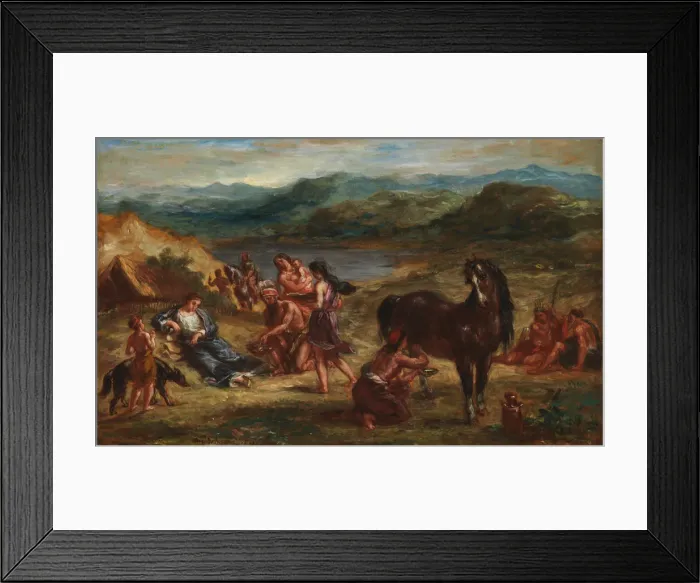 Framed Print : Ovid among the Scythians, 1862. Creator: Eugene Delacroix Framed Print : Ovid among the Scythians, 1862. Creator: Eugene Delacroix