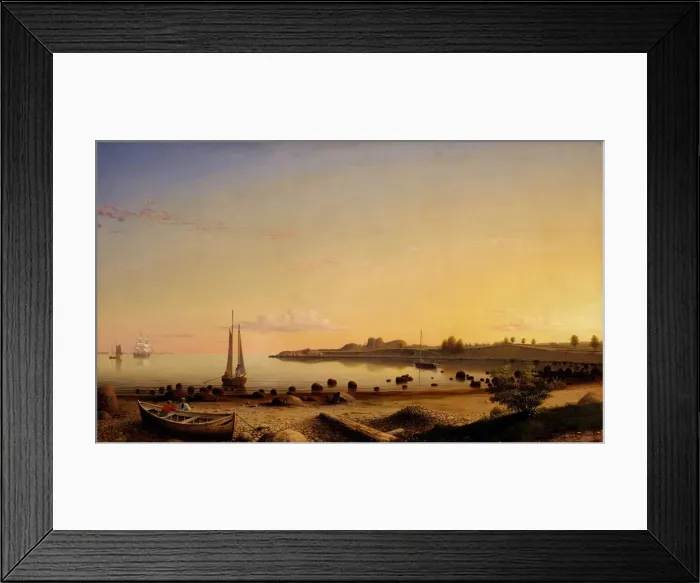Framed Print : Stage Fort across Gloucester Harbor, 1862. Creator: Fitz Hugh Lane Framed Print : Stage Fort across Gloucester Harbor, 1862. Creator: Fitz Hugh Lane
