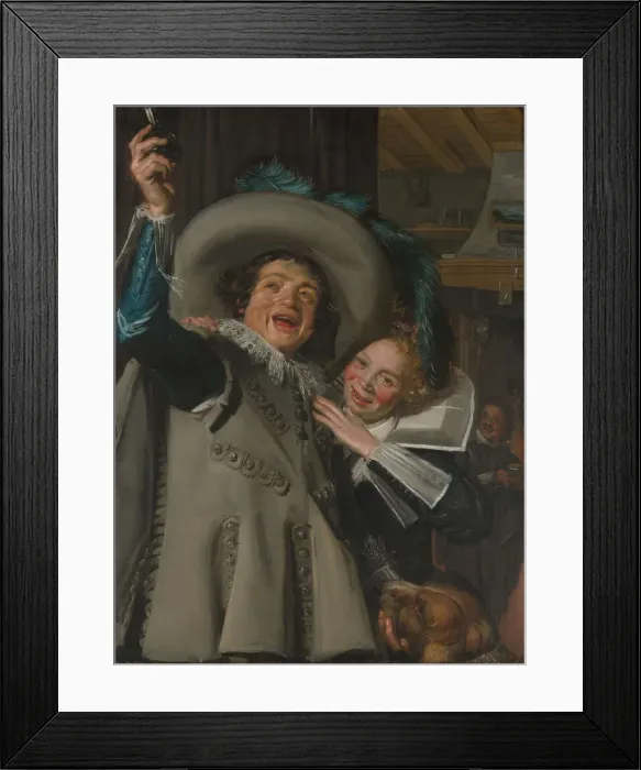 Framed Print : Young Man and Woman in an Inn, 1623. Creator: Frans Hals Framed Print : Young Man and Woman in an Inn, 1623. Creator: Frans Hals