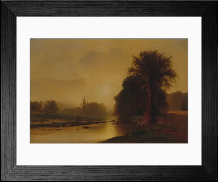 Framed Print : Autumn Meadows, 1869. Creator: George Inness Framed Print : Autumn Meadows, 1869. Creator: George Inness