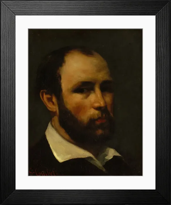 Framed Print : Portrait of a Man, probably ca. 1862. Creator: Gustave Courbet Framed Print : Portrait of a Man, probably ca. 1862. Creator: Gustave Courbet