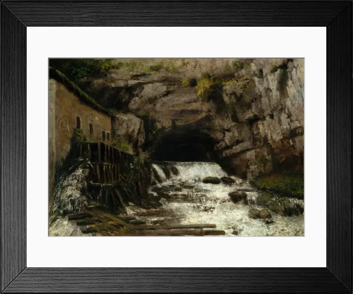 Framed Print : The Source of the Loue, 1864. Creator: Gustave Courbet Framed Print : The Source of the Loue, 1864. Creator: Gustave Courbet