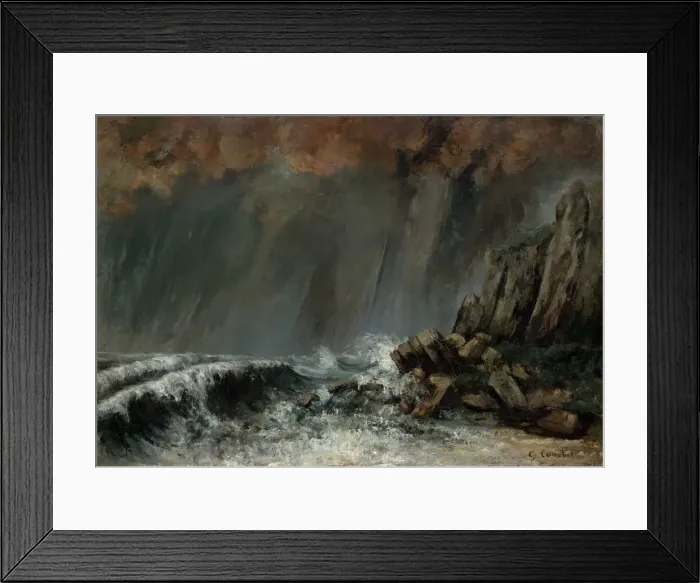 Framed Print : Marine: The Waterspout, 1870. Creator: Gustave Courbet Framed Print : Marine: The Waterspout, 1870. Creator: Gustave Courbet