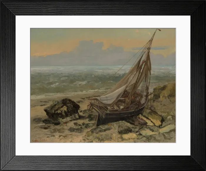 Framed Print : The Fishing Boat, 1865. Creator: Gustave Courbet Framed Print : The Fishing Boat, 1865. Creator: Gustave Courbet