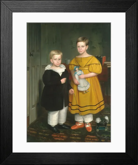 Framed Print : The Raymond Children, ca. 1838. Creator: Robert Peckham Framed Print : The Raymond Children, ca. 1838. Creator: Robert Peckham