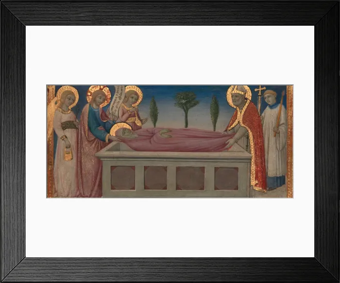 Framed Print : The Burial of Saint Martha, ca. 1460-70. Creator: Sano di Pietro Framed Print : The Burial of Saint Martha, ca. 1460-70. Creator: Sano di Pietro