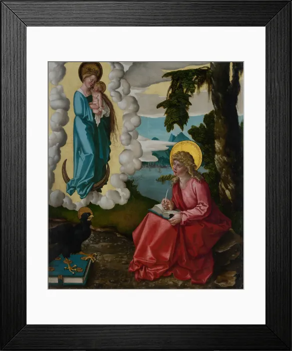 Framed Print : Saint John on Patmos, ca. 1511. Creator: Hans Baldung Framed Print : Saint John on Patmos, ca. 1511. Creator: Hans Baldung
