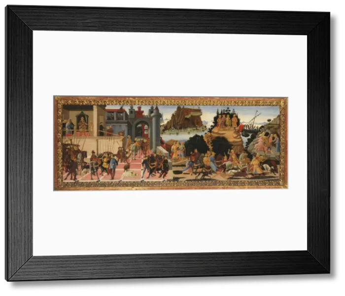 Framed Print : Scenes from the Story of the Argonauts, ca. 1465. Creator: Jacopo del Sellaio Framed Print : Scenes from the Story of the Argonauts, ca. 1465. Creator: Jacopo del Sellaio