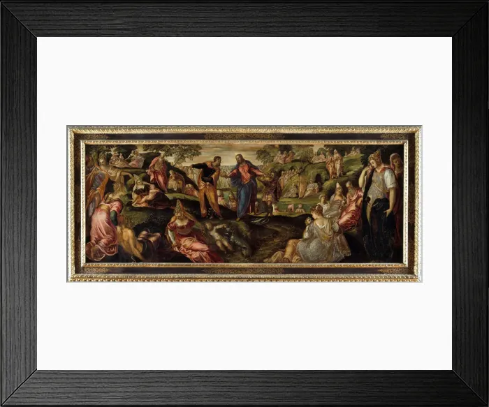 Framed Print : The Miracle of the Loaves and Fishes, ca. 1545-50. Creator: Jacopo Tintoretto Framed Print : The Miracle of the Loaves and Fishes, ca. 1545-50. Creator: Jacopo Tintoretto