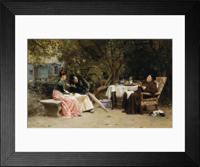 Framed Print : The Reprimand, 1874. Creator: Jehan Georges Vibert Framed Print : The Reprimand, 1874. Creator: Jehan Georges Vibert