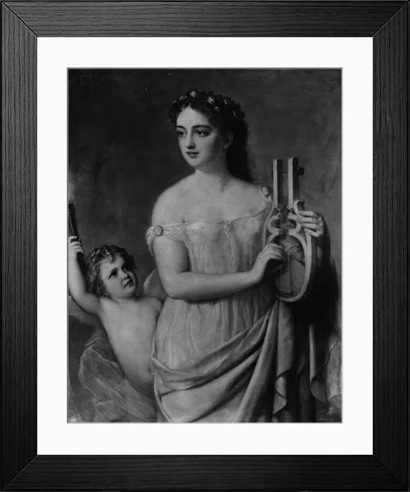 Framed Print : Erato, 1869. Creator: Giuseppe Fagnani Framed Print : Erato, 1869. Creator: Giuseppe Fagnani
