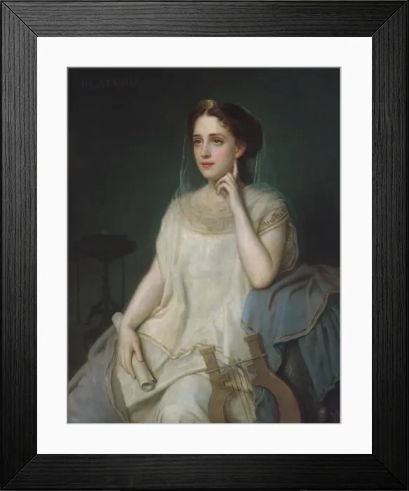 Framed Print : Polyhymnia, 1869. Creator: Giuseppe Fagnani Framed Print : Polyhymnia, 1869. Creator: Giuseppe Fagnani