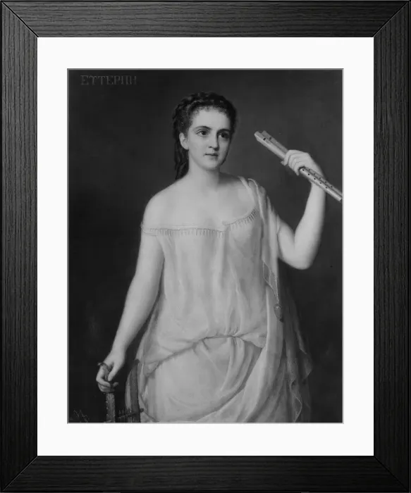 Framed Print : Euterpe, 1869. Creator: Giuseppe Fagnani Framed Print : Euterpe, 1869. Creator: Giuseppe Fagnani
