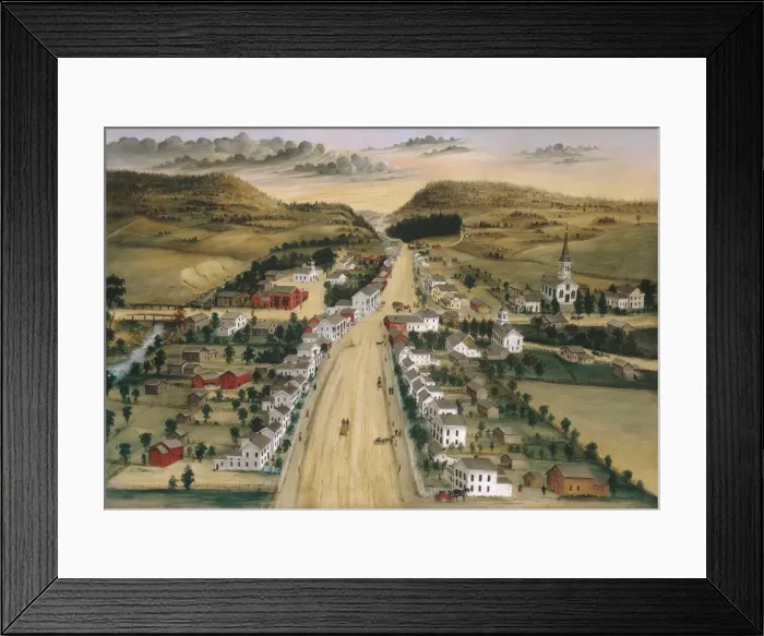 Framed Print : View of Poestenkill, New York, ca. 1870. Creator: Joseph H. Hidley Framed Print : View of Poestenkill, New York, ca. 1870. Creator: Joseph H. Hidley