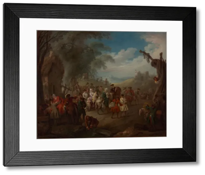 Framed Print : Troops on the March, ca. 1725. Creator: Jean-Baptiste Pater Framed Print : Troops on the March, ca. 1725. Creator: Jean-Baptiste Pater