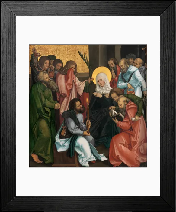 Framed Print : The Dormition of the Virgin; (reverse) Christ Carrying the Cross, ca. 1510. Creator