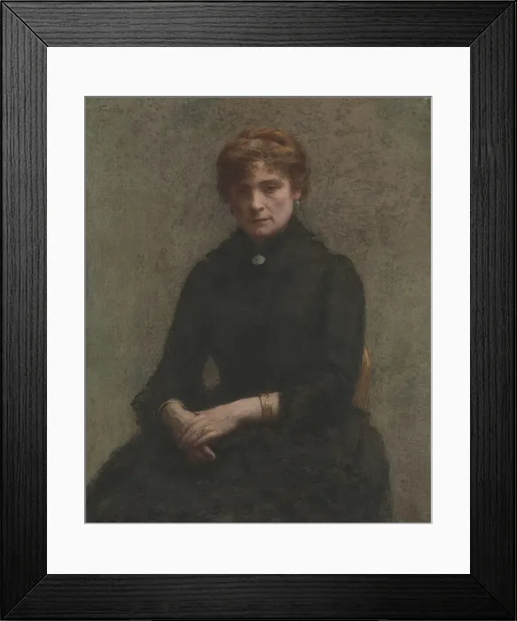 Framed Print : Portrait of a Woman, 1885. Creator: Henri Fantin-Latour Framed Print : Portrait of a Woman, 1885. Creator: Henri Fantin-Latour