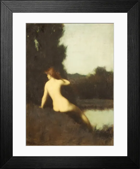 Framed Print : A Bather (Echo), 1881. Creator: Jean Jacques Henner Framed Print : A Bather (Echo), 1881. Creator: Jean Jacques Henner