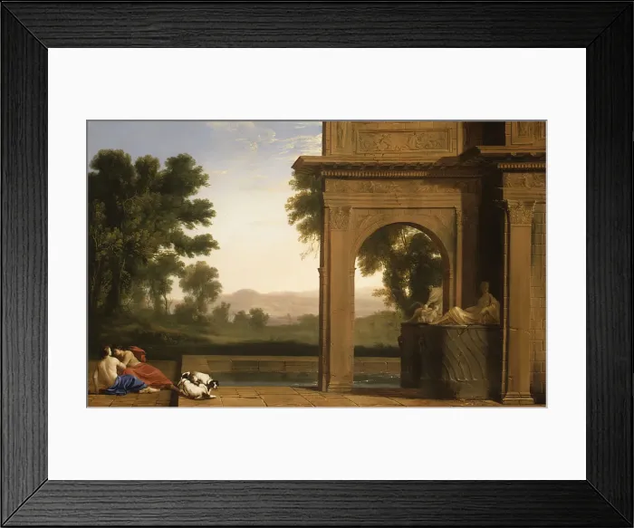 Framed Print : Classical Landscape with Figures. Creator: Henri Mauperché Framed Print : Classical Landscape with Figures. Creator: Henri Mauperché