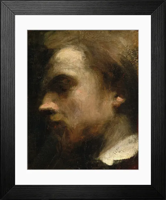 Framed Print : Self-Portrait, ca. 1858. Creator: Henri Fantin-Latour Framed Print : Self-Portrait, ca. 1858. Creator: Henri Fantin-Latour